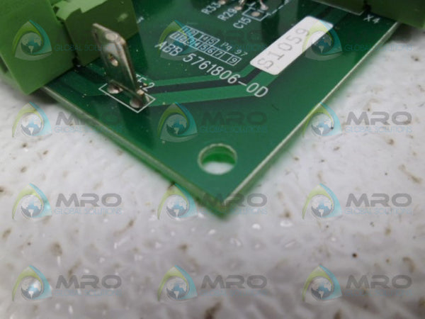 ABB 5761806-0D CIRCUIT BOARD UNMP