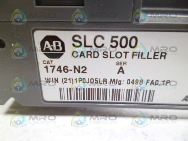 ALLEN BRADLEY 1746-N2 SER. A CARD SLOT FILLER (AS PICTURED) UNMP