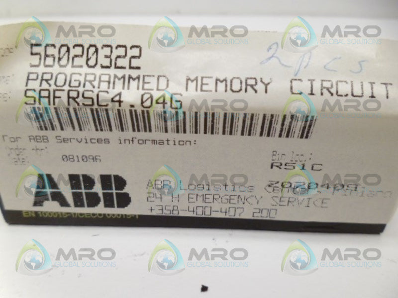 ABB 56020322 PC CARD MODULE NSMP