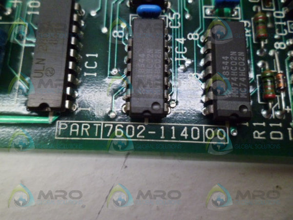 CROSSFIELD ELECTRONICS 7602-1140 MOTOR DRIVE LOGIC BOARD UNMP