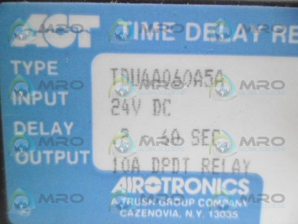 AIROTRONICS TDU4A060A5A TIME DELAY RELAY .2-60 SEC. UNMP