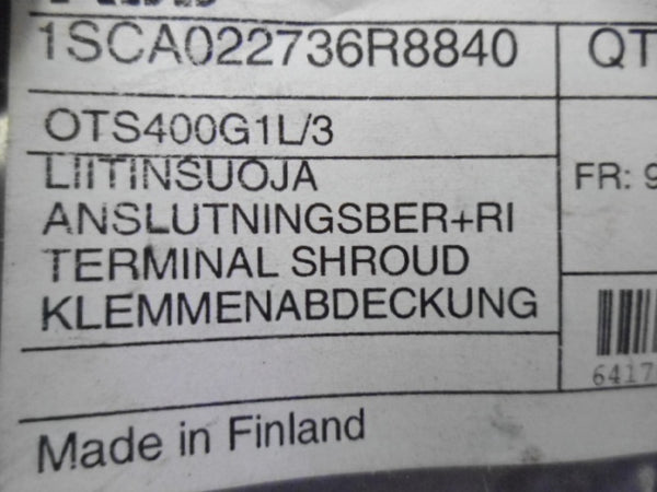 ABB 1SCA022736R8840 TERMINAL SHROUD  NSMP