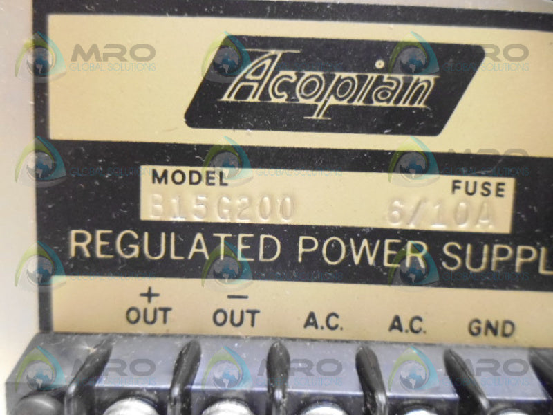 ACOPIAN B15G200 POWER SUPPLY NSNP