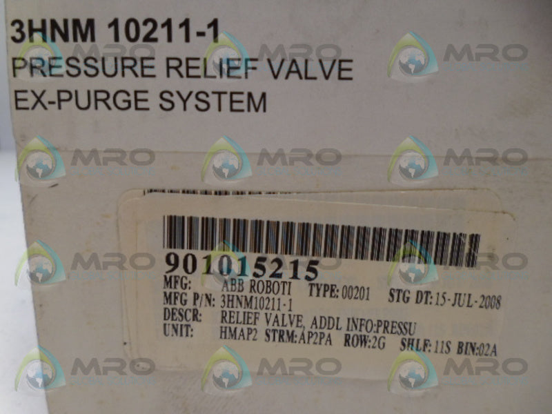 ABB 3HNM10211-1 PRESSURE RELIEF VALVE NSMP