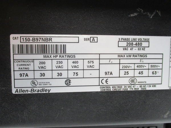 ALLEN BRADLEY 150-B97NBR SER. A UNMP