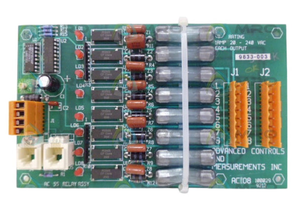 ADVANCED CONTROLS AND MEASUREMENTS AC108 RELAY BOARD UNMP