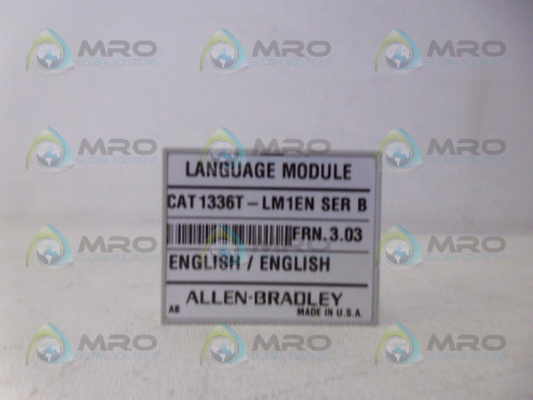 ALLEN BRADLEY 1336T-LM1EN SER. B LANGUAGE MODULE NSMP