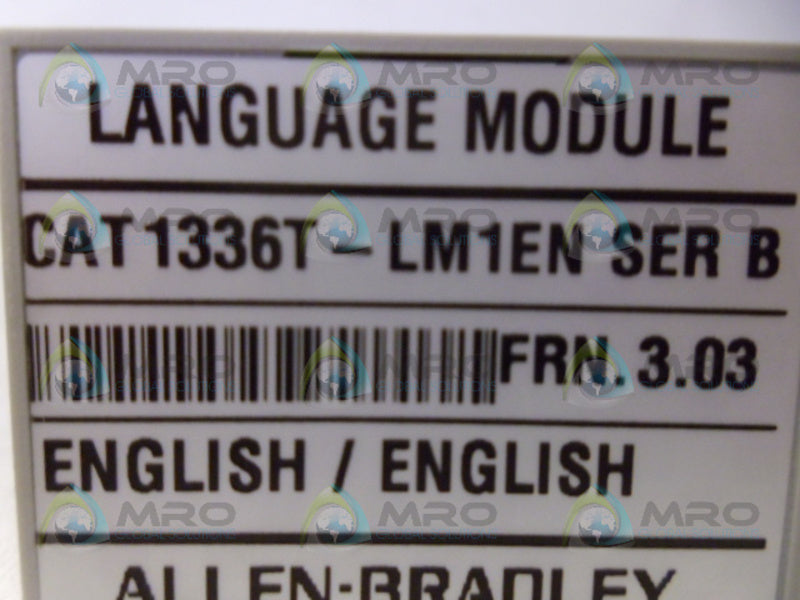 ALLEN BRADLEY 1336T-LM1EN SER. B LANGUAGE MODULE NSMP