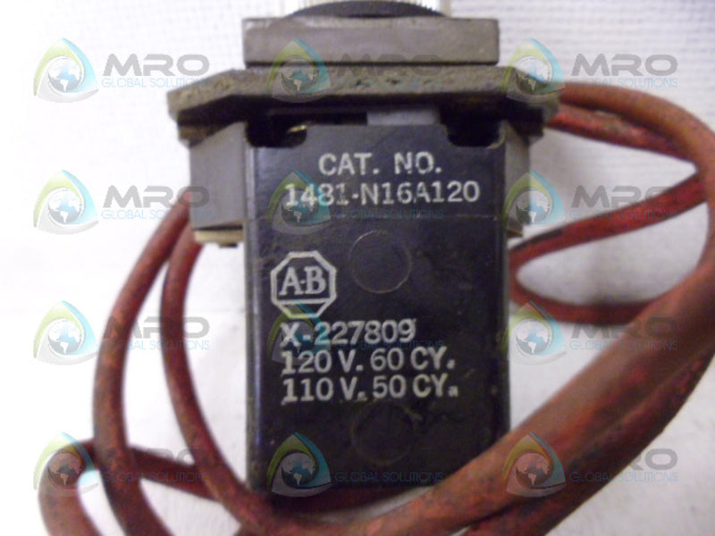 ALLEN BRADLEY 1481-N16A120 PUSHBUTTON PILOT LIGHT UNMP