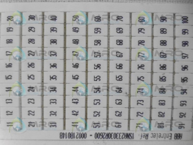 ABB 1SNA233030R2600-0002180148 MARKER CARD NSNP