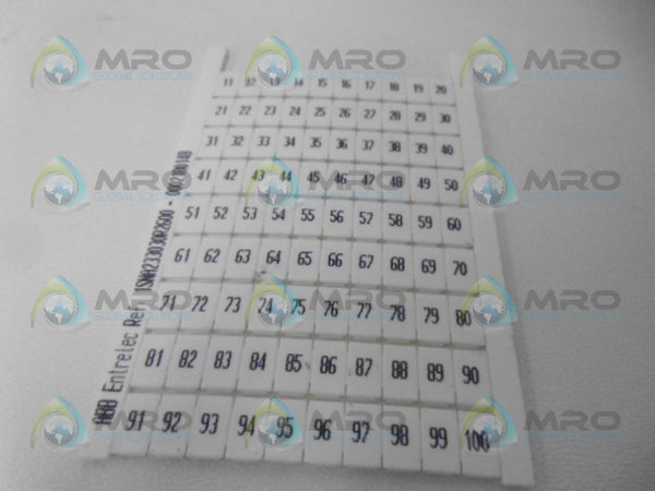 ABB 1SNA233030R2600-0002180148 MARKER CARD NSNP