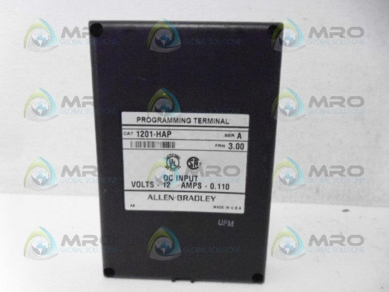 ALLEN BRADLEY 1201-HAP SER. A F/W 3.00 PROGRAMMING TERMINAL UNMP