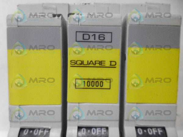 SQUARE D QO316ED10 CIRCUIT BREAKER 16A UNMP