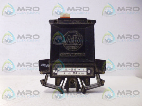 ALLEN BRADLEY 1492-G005 SER. A CIRCUIT BREAKER  UNMP