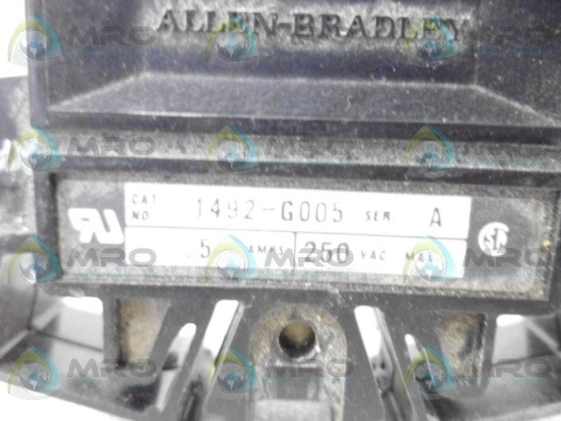 ALLEN BRADLEY 1492-G005 SER. A CIRCUIT BREAKER  UNMP