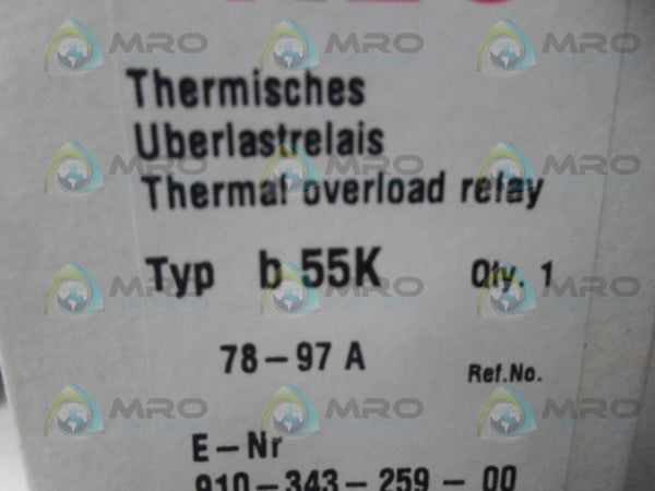 AEG 910-343-259-00 THERMAL OVERLOAD RELAY NSMP