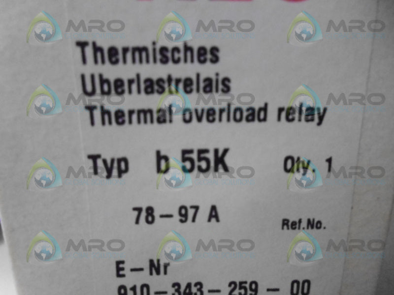 AEG 910-343-259-00 THERMAL OVERLOAD RELAY NSMP
