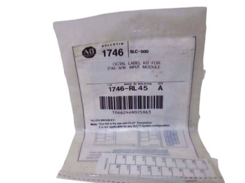 ALLEN BRADLEY 1746-RL45 SER. A OCTAL LABEL KIT NSMP