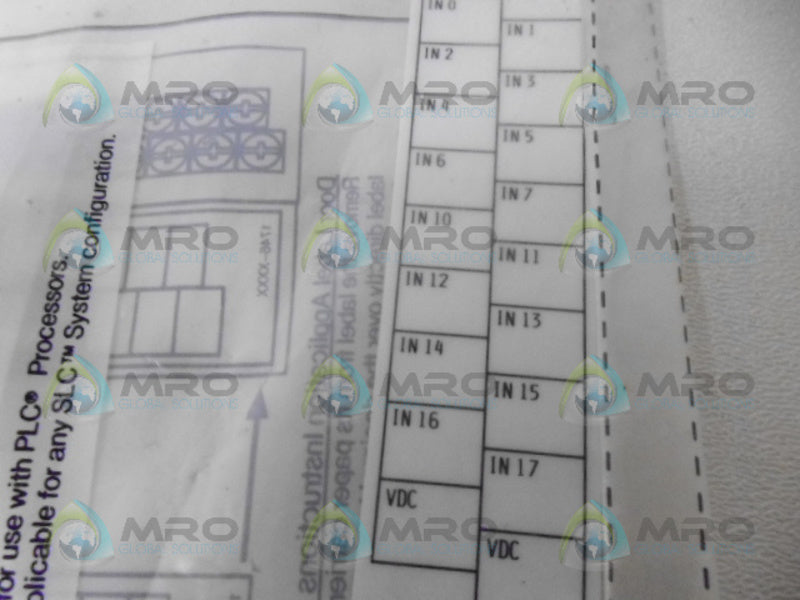 ALLEN BRADLEY 1746-RL45 SER. A OCTAL LABEL KIT NSMP