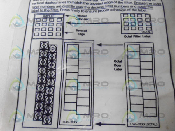 ALLEN BRADLEY 1746-RL45 SER. A OCTAL LABEL KIT NSMP