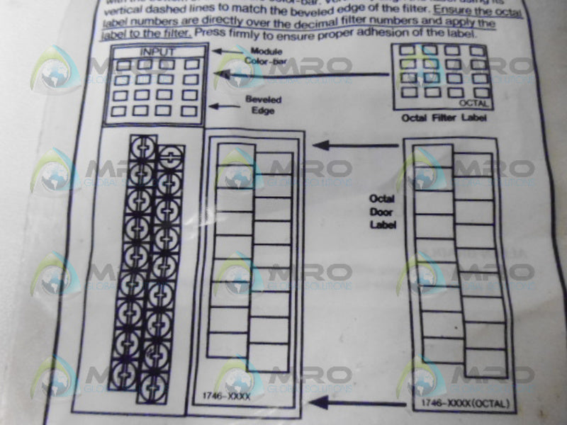 ALLEN BRADLEY 1746-RL45 SER. A OCTAL LABEL KIT NSMP