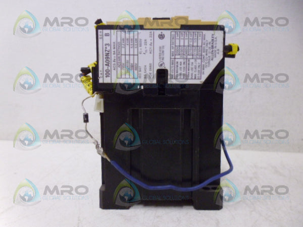 ALLEN BRADLEY 100-A09NZ243 SER. B CONTACTOR 24VDC UNMP