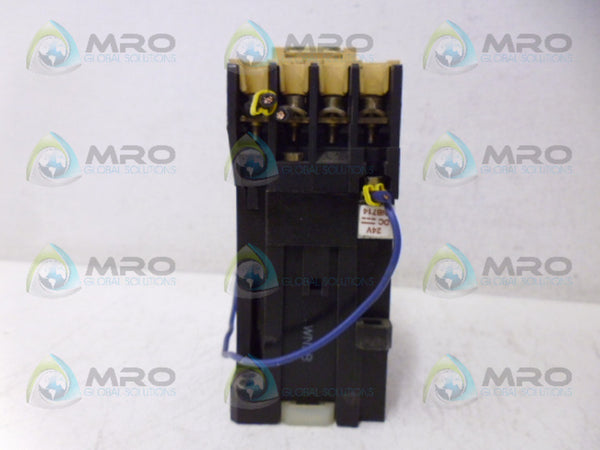 ALLEN BRADLEY 100-A09NZ243 SER. B CONTACTOR 24VDC UNMP