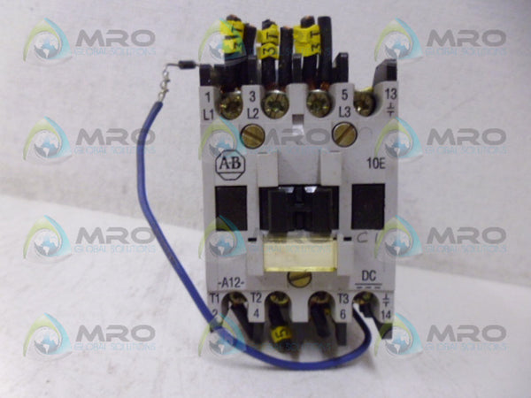 ALLEN BRADLEY 100-A12NZ243 SER. B CONTACTOR 24VDC UNMP