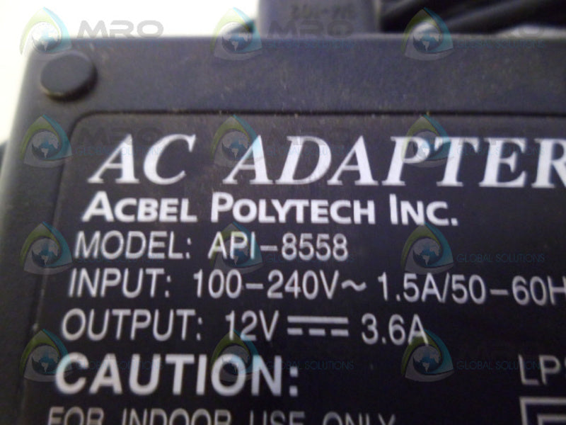 ACBEL POLYTECH API-8558 AC ADAPTER  UNMP