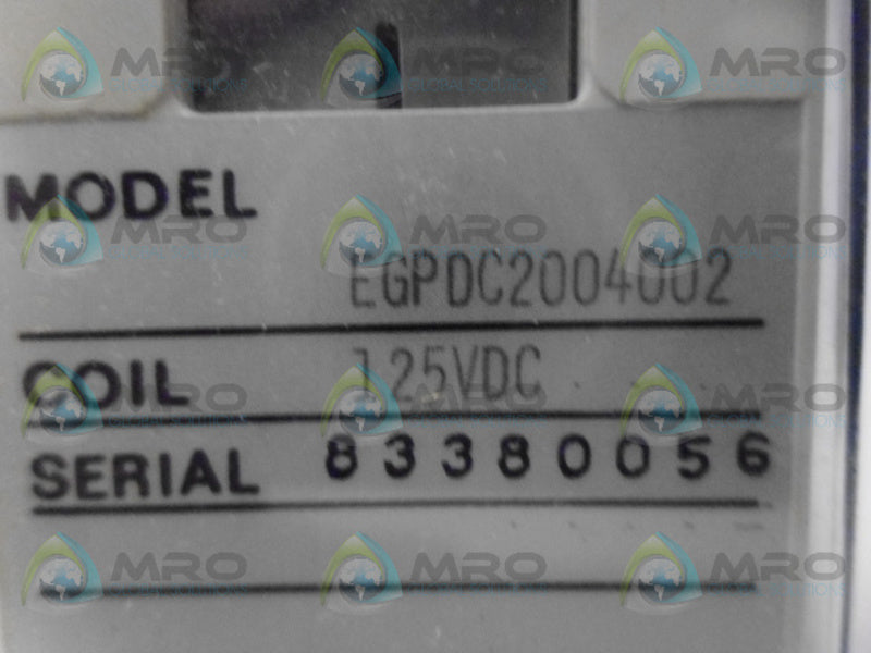 AGASTAT EGPDC2004002 RELAY 125VDC NSMP