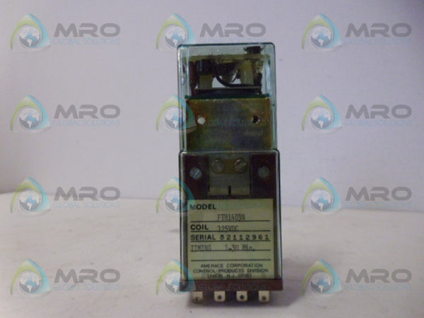 AGASTAT FTR14P3N RELAY 125VDC NSMP