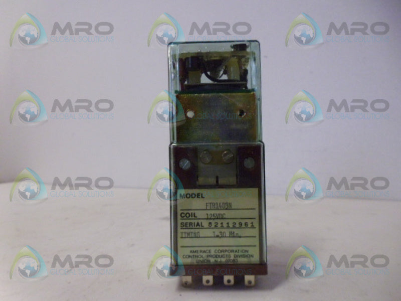 AGASTAT FTR14P3N RELAY 125VDC NSMP