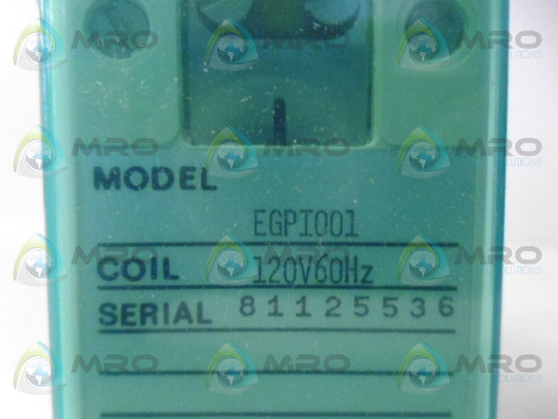 AGASTAT EGPI001 RELAY 120V 60HZ NSMP