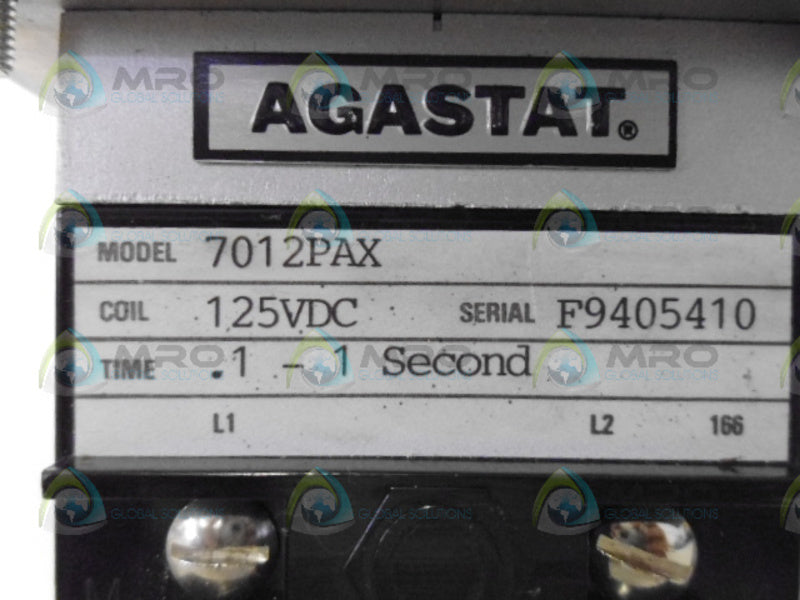 AGASTAT 7012PAX TIMING DELAY RELAY .1-1 SEC. NSNP