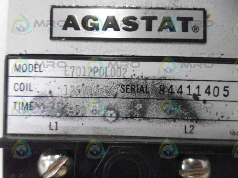 AGASTAT E7012PDL002 TIMING RELAY (5-50 SECONDS) NSNP