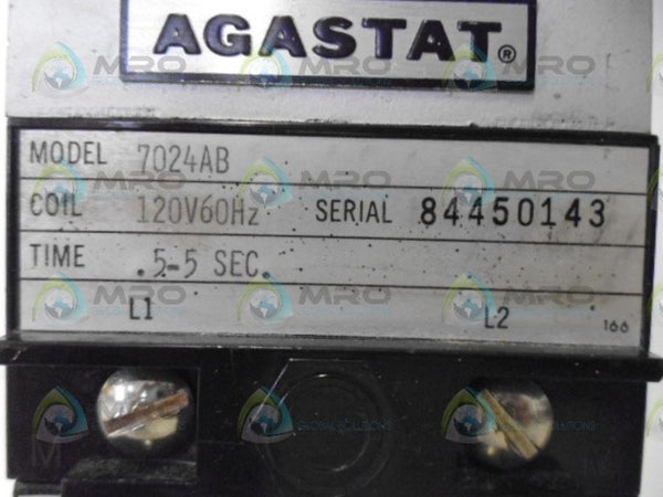AGASTAT 7024AB TIMING RELAY (.5-5 SECONDS) NSNP