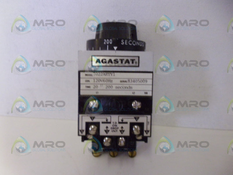 AGASTAT 7022AETY1 TIMING RELAY (20-200 SECONDS) NSNP