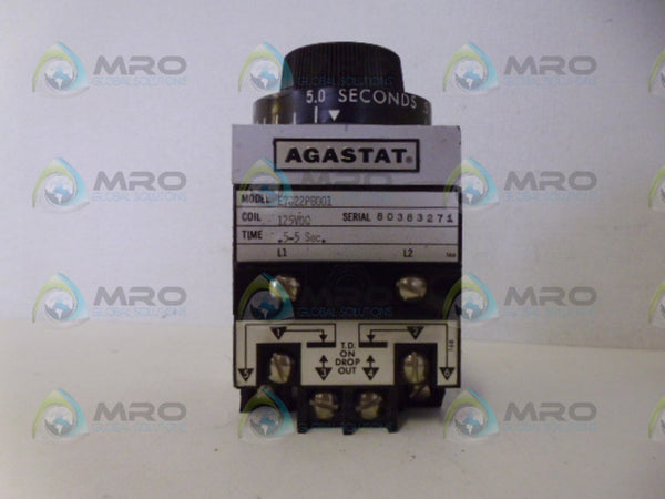 AGASTAT E7022PB001 TIMING RELAY (.5-5 SECONDS) NSNP
