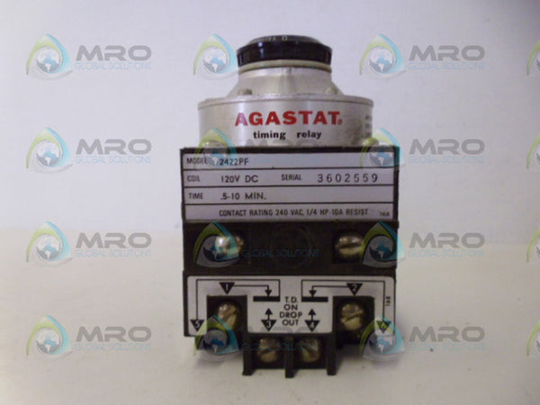 AGASTAT 2422PF TIMING RELAY (.5-10 MINUTES) NSNP