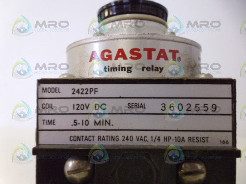 AGASTAT 2422PF TIMING RELAY (.5-10 MINUTES) NSNP