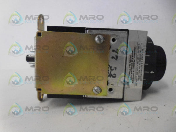 AGASTAT 7022AFP TIMING RELAY (1-10 MINUTES) NSNP