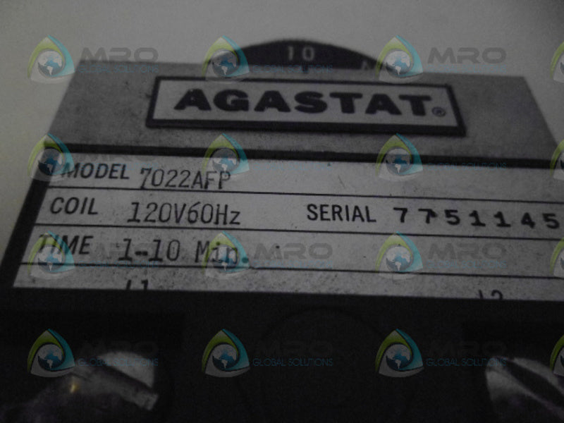 AGASTAT 7022AFP TIMING RELAY (1-10 MINUTES) NSNP