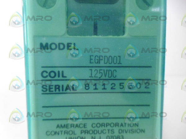 AGASTAT EFPD001 RELAY 125VDC NSMP