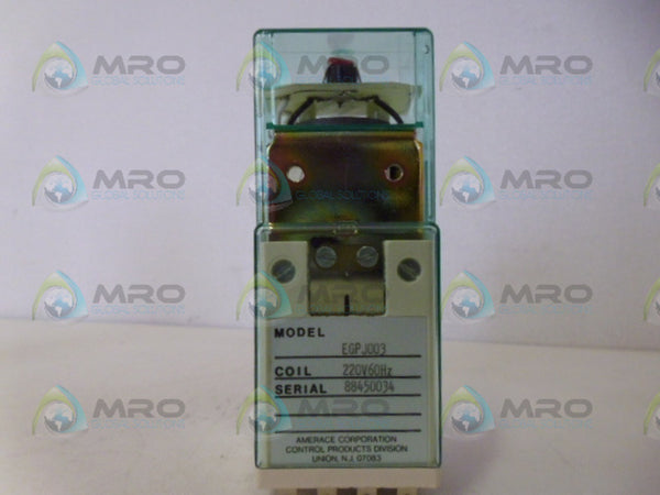 AGASTAT EGPJ003 RELAY 220V 60HZ NSMP