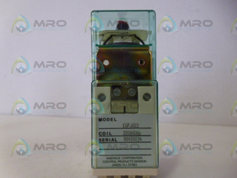 AGASTAT EGPJ003 RELAY 220V 60HZ NSMP