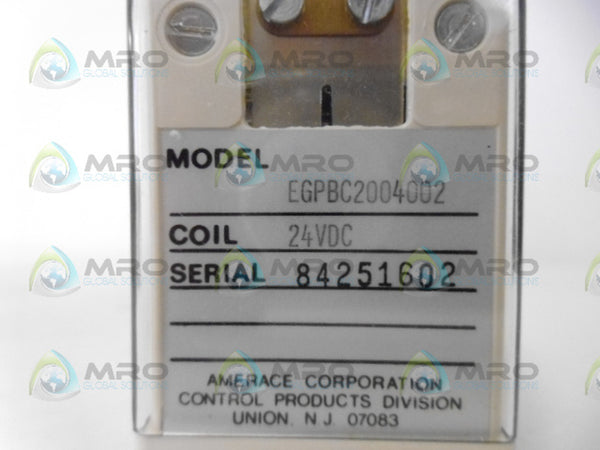 AGASTAT EGPBC2004002 RELAY 24VDC NSMP