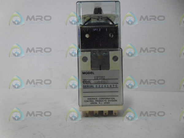 AGASTAT EGPI002 RELAY 120V 60HZ NSNP