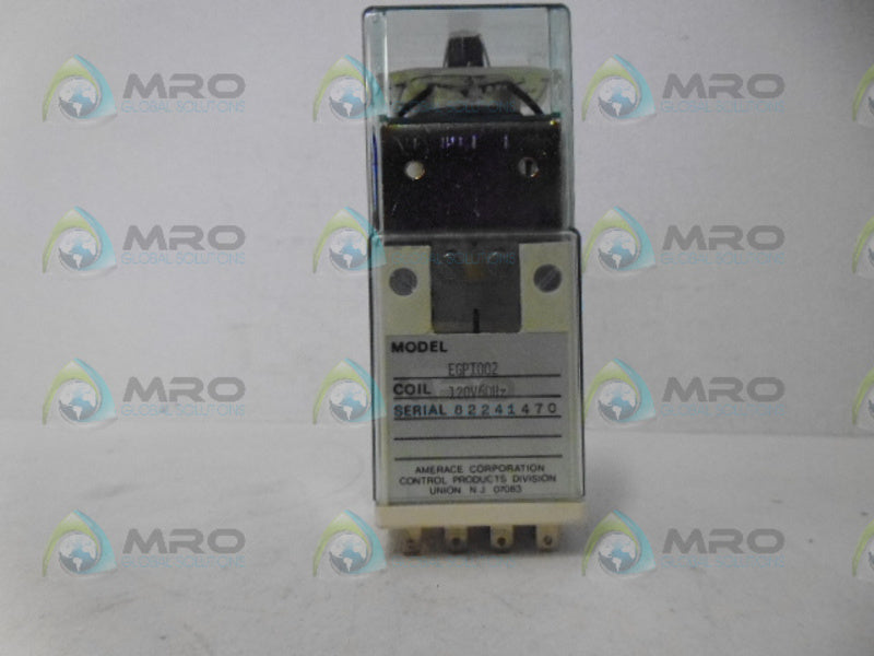 AGASTAT EGPI002 RELAY 120V 60HZ NSNP