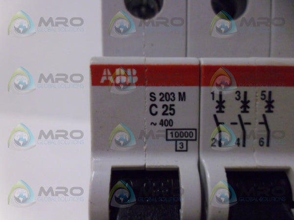 ABB S203M-C25 CIRCUIT BREAKER 25A NSNP