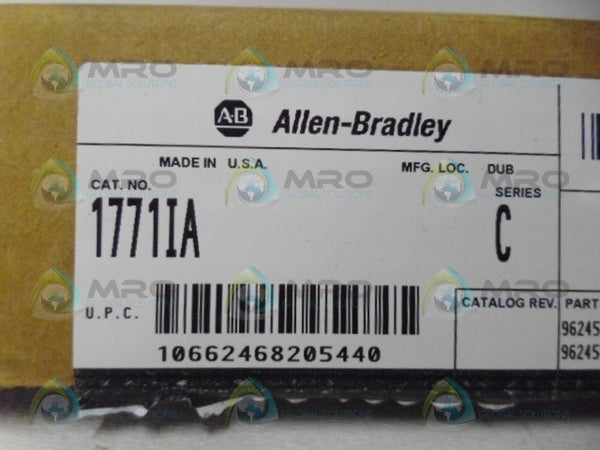ALLEN BRADLEY 1771-IA SER. C NSMP